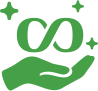 Illustration - A hand is holding the Holland Bloorview logo