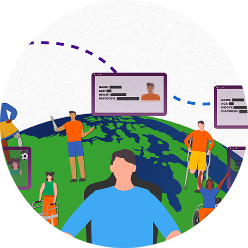 Illustration of data transferring the world