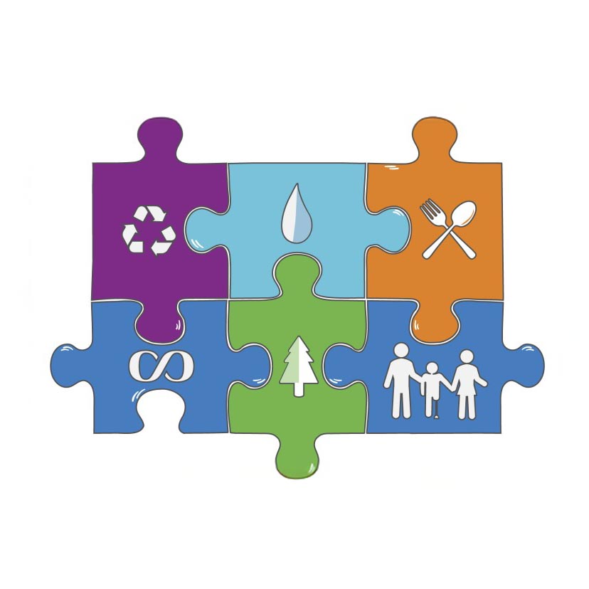 Puzzle pieces link together