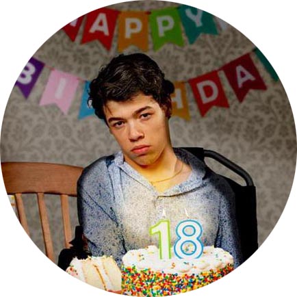 A teenager is celebrating birthday