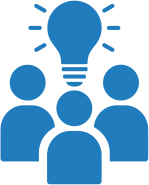 Illustration - 3 people with ideas