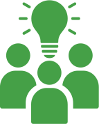 Illustration - 3 people with ideas