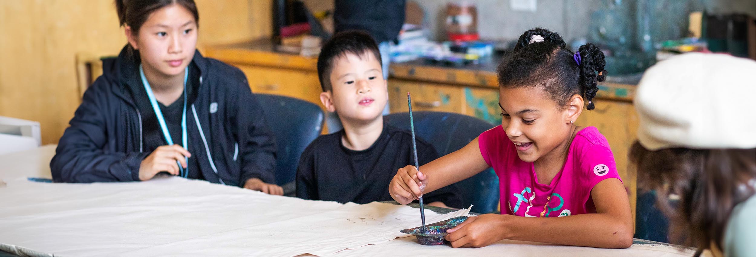 Holland Bloorview clients in arts studio